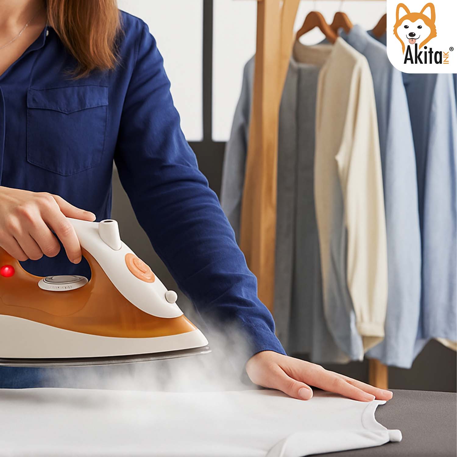 Ferro da Stiro Akitaink 1600W Inox con Vapore foto 5